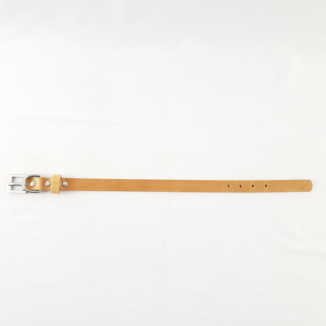 Leather Dog Collar Plane Tan - Small