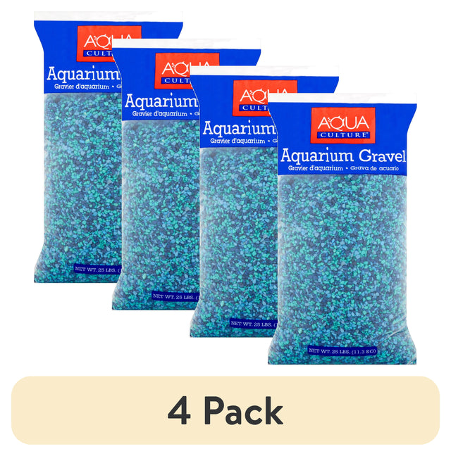 (4 Pack) Aquarium Gravel, Caribbean, 25 Lb