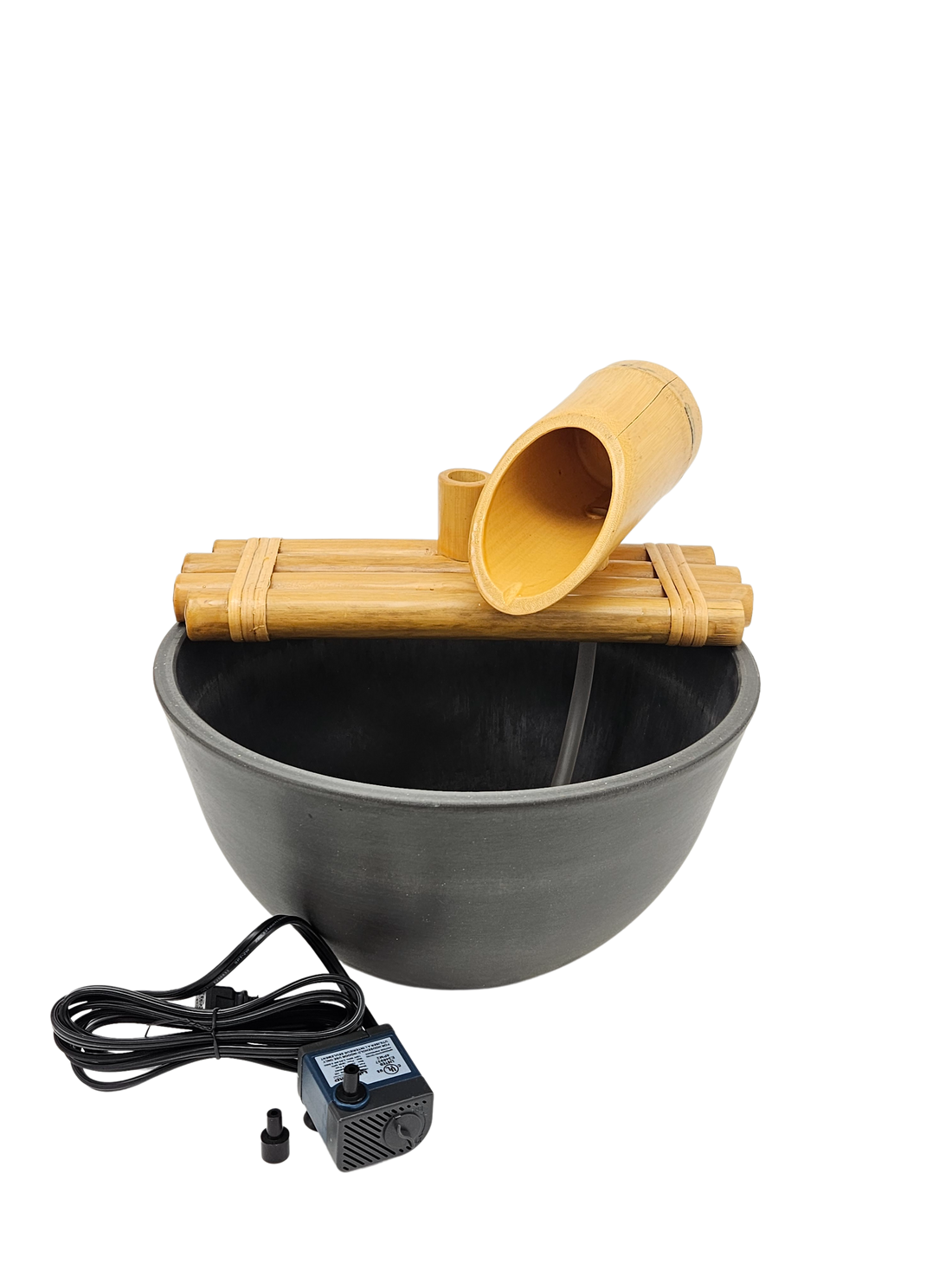 12" Bamboo Fountain with Plant Holder, Pot and Quiet One 100 Pump