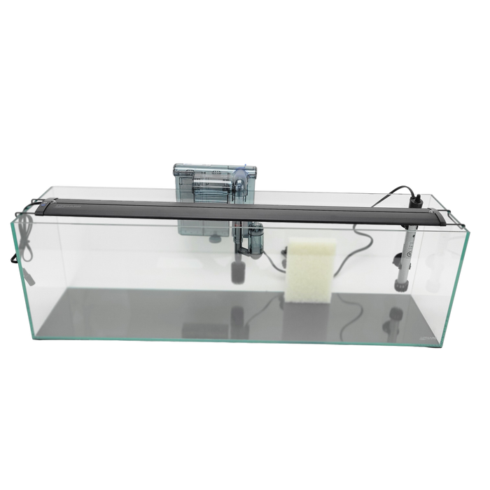11 Gallon Clear Glass Bookshelf Aquarium Lit 5mm (31.88"x7.87"x9.84")