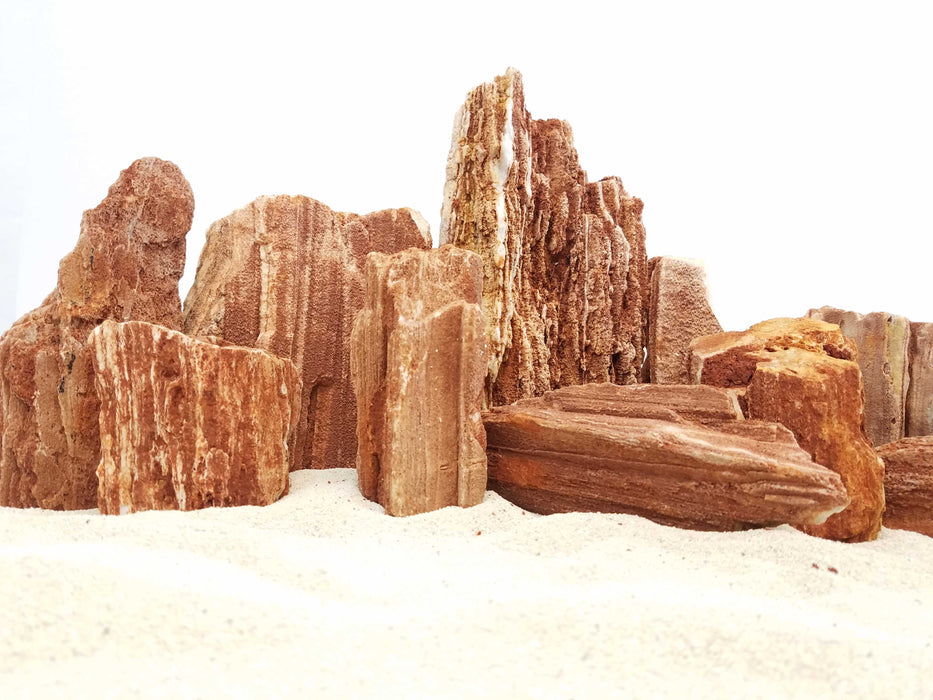 Redwood Petrified Stone 10 Gallon Kit-Approximately 3-Medium/6-Small Rocks