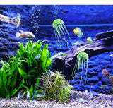 2 PCS Jellyfish Fish Tank Decorations, Simulation Jellyfish Plant Ornament, Fish Tank Jellyfish Glow Decorations, Fish Tank Decorations Suitable for Various Fish Tank/Aquarium (S, Yellow)