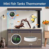 Fish Tank Thermometer Aquarium Thermometer Wireless Touch Stick Digital Aquarium Thermometer LED Display ±1°F for Monitoring the Fish Tank Aquarium Temperature Accessories (White)