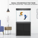 Aqua Dream 50 Gallon Tempered Glass Aquarium Black Fish Tank