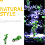 2Pcs Plastic Coconuts Tree Aquarium Plants Ornament Mini Resin Artificial Palm Tree Fish Tank Fishbowl Terrarium Decorations