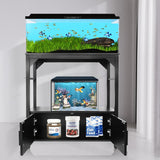 Aquarium Stand 20-29 Gallon, 29 Gallon Fish Tank Stand with Aquarium Tools Organizer, 3 Tier Breeder Tank Stand with Storage Cabinet, Heavy Duty Metal Frame for 20 - 29 Gallon Long Aquarium (20-29 Gallon Fish Tank Stand)