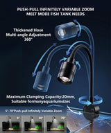 Fish Tank Kit,3.5 Gallon Small Aquarium,Ultra-Clear Nano Aquarium,Betta Fish Tank,Suitable for Small Fish Tank,Aquarium Starter Kit,Desktop Fish Tank (Planet Background)