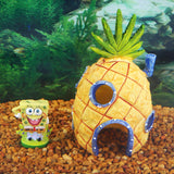 Spongebob and Pineapple House Aquarium Ornament | 2 Piece Set | Great for Fresh or Alt Water Tanks (Pack of 3)