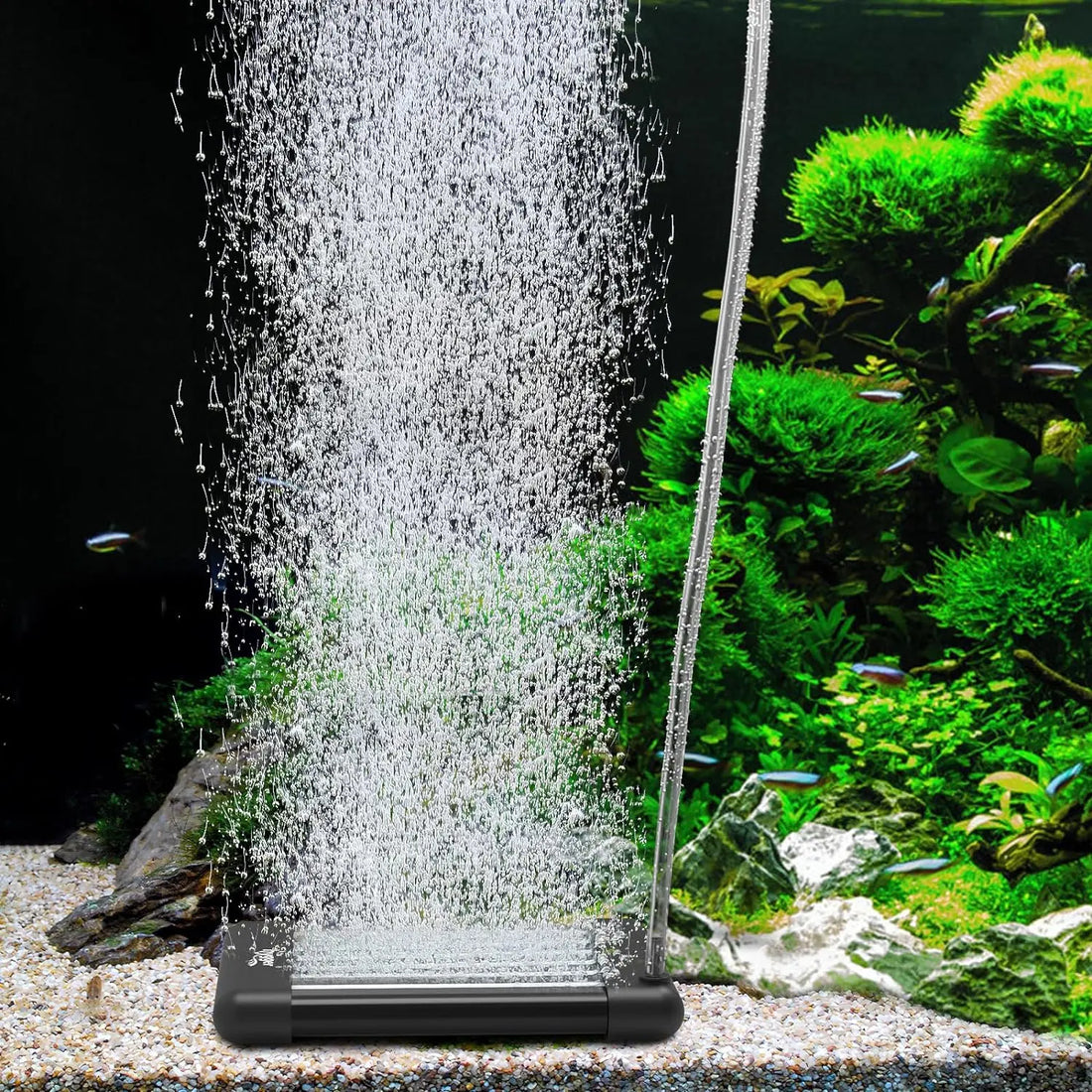 Hygger Aquarium Bubble Tube Non-Clogging Fish Tank Bubbler, Aquarium Air Stone with Special EVA Material, Air Bubbler for Nano Air Pump Fish Tank Small Bucket and Hydroponics