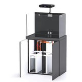 135 Gallon Coral Reef Aquarium with Stand, 115G Rimless Tempered Glass Tank, 20G Reef Sump Filtration, Protein Skimmer, LED Lights, Pump, Rocks, Premium Marine & Freshwater Aquarium System
