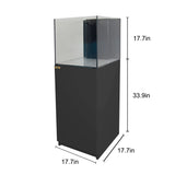 Aqua Dream 37 Gal Modern All-In-1 Coral Reef Aquarium - Low-Iron Ultra-Clear Glass Tank, Built-In Sump, Water Filtration, Easy Setup, All Black Design, All-In-One