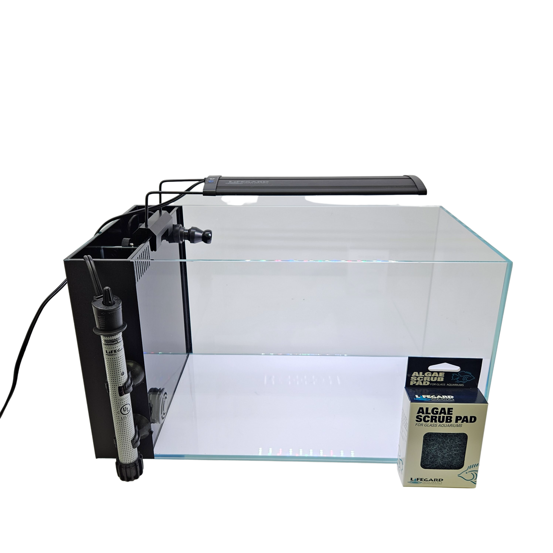 7.43 Gallon Ultra Low Iron Aquarium with Built in Side Filter