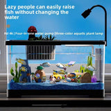 4 Gal Small Fish Tank, Betta Fish Tank Kit with LED Light, Oxygen Generator, Fish Tank Starter Kits for Beta,Goldfish