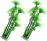 2Pcs Plastic Coconuts Tree Aquarium Plants Ornament Mini Resin Artificial Palm Tree Fish Tank Fishbowl Terrarium Decorations