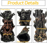 Fish Tank Decoration Tree Trunk Aquarium Statue Hollow Stump Root Terrarium Reptile Hideout Accessories Ornament for Hermit Crabs Crayfish Sucker Fish Guppy