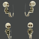 Creative Skeleton Design Fishing Ornament, 1 Count Fish Tank Aquarium Landscaping Decoration, Fish & Aquatic Supplies, Fish Tank Decorations, Halloween
