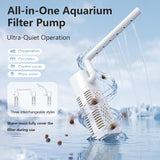 4 Gallon Fish Tank Aquarium Starter Kit with Filter and Light(Medium Black)