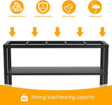 55-75 Gallon Fish Tank Stand with Storage Shelf, 48.5 X14.9 X 29.2 Inch Aquarium Stand, Turtle Tank, Reptile Terrariums and Breeder Tank Stand,980Lbs Capacity, Black