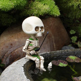 Creative Skeleton Design Fishing Ornament, 1 Count Fish Tank Aquarium Landscaping Decoration, Fish & Aquatic Supplies, Fish Tank Decorations, Halloween