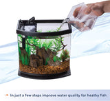 LED Minibow Small Aquarium Fish Tank Kit with Smartclean Technology, Small Fish Tank, Black, 2.5 Gallon