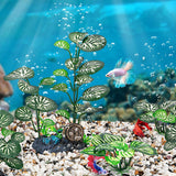 Betta Fish Tank Decor Plants, 10 Pack Silk Aquarium Plants for Fish Tank Decorations, Betta Fish Leaf Pad for Sleeping Resting Hiding Playing