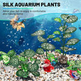Betta Fish Tank Decor Plants, 10 Pack Silk Aquarium Plants for Fish Tank Decorations, Betta Fish Leaf Pad for Sleeping Resting Hiding Playing