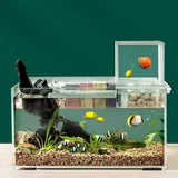 Landscaping Negative Pressure Fish Tank Easy to Install Unique Acrylic Suspended Fish Tank Eye-Catching