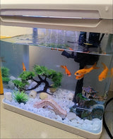Small Japanese Fish Tank Decorations Set, Suitable for Aquariums up to 5 Gallon or Fish Bowl, Includes Small Decorations Artificial Plastic Plants Fish Tank House