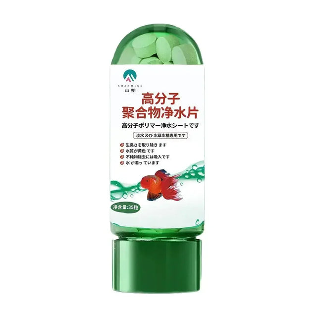 New Water Purification Tablets Fish Bowl Water Cleaning Odor Remover Effective Algae Repellent Agent for Home Aquarium Fish U5L8