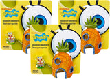 Spongebob and Pineapple House Aquarium Ornament | 2 Piece Set | Great for Fresh or Alt Water Tanks (Pack of 3)