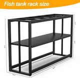 55-75 Gallon Fish Tank Stand with Storage Shelf, 48.5 X14.9 X 29.2 Inch Aquarium Stand, Turtle Tank, Reptile Terrariums and Breeder Tank Stand,980Lbs Capacity, Black