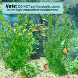 23" Tall Aquarium Plastic Plants - 2 Pack Soft Fish Tank Decor, Artificial Green Grass Cluster for Aquariums, Safe Bendable Underwater Plants（Green Style B）