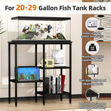 20 Gallon Fish Tank Stand Aquarium Fish Tank Stand, 3 Tier Metal Rack for Living Room/Office/Aquarium 29.1 X 12.3 X 30.1 Inches 330 LBS (Black)