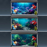 3 Pack Aquarium Background, 48X24 Inch Polyester Aquarium Background | Cloth Fish Tank Background, Undersea Corals Sunshines & Rock Aquatic Plants, Backgrounds for Fish Tank
