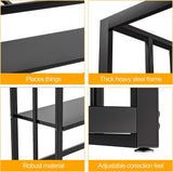55-75 Gallon Fish Tank Stand with Storage Shelf, 48.5 X14.9 X 29.2 Inch Aquarium Stand, Turtle Tank, Reptile Terrariums and Breeder Tank Stand,980Lbs Capacity, Black