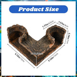 Aquarium Corner Cave - Fish Tank Cave for Corners - Betta Hideout | Natural-Looking Wood-Like, Fish Hideout for Aquarium,90° Corner Fish Cave Viewing Tunnels,5.1” X 2” X 2.7”