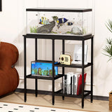 20 Gallon Fish Tank Stand Aquarium Fish Tank Stand, 3 Tier Metal Rack for Living Room/Office/Aquarium 29.1 X 12.3 X 30.1 Inches 330 LBS (Black)