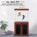 50 Gallon Aquarium with Stand, 40G Low Iron Tempered Glass Fish Tank, 10G Sump Filtration System, LED Light, Aluminum Cabinet, All-In-One Reef & Freshwater Aquascaping Aquarium Kit