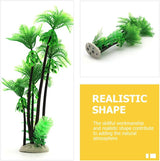 2Pcs Plastic Coconuts Tree Aquarium Plants Ornament Mini Resin Artificial Palm Tree Fish Tank Fishbowl Terrarium Decorations
