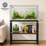 40 Gallon Fish Tank Stand for Aquarium Stand Metal Fish Tank Stand,Brown | Powder Metal Fish Tank Stand 36.6"X18.5"X30"Dual-Layer Design Terrarium Stand Ideal for Home and Office & Small Pet Shop