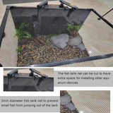 Magnetic Aquarium Lid Fish Tank Hood Top Cover Anti-Jumping Net Cover Mesh to Protect Fishs Jumping Out of Fishes Tank Hoods