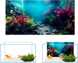3 Pack Aquarium Background, 60X24 Inch Polyester Aquarium Background | Cloth Fish Tank Background, Undersea Corals Sunshines & Rock Aquatic Plants, Backgrounds for Fish Tank