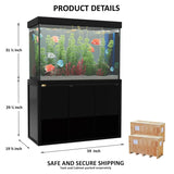 Aqua Dream 175 Gallon Aquarium Set with Aluminum Cabinet, Sump Filtration System & LED Lighting