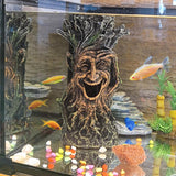 Fish Tank Decoration Tree Trunk Aquarium Statue Hollow Stump Root Terrarium Reptile Hideout Accessories Ornament for Hermit Crabs Crayfish Sucker Fish Guppy