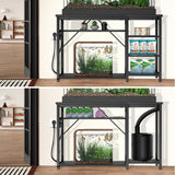40-50 Gallon Fish Tank Stand with Power Outlets for Aquarium Stand | 6 Sturdy Leg,1000 LBS Capacity,Heavy Duty,Cabinet for Fish Tank Accessories Storage,Metal Frame