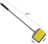 15 Inch Aquarium Fish Tank Algae Scraper Double Sided Sponge Brush and Cleaner, 2 Pack High Density Cleaner with Long Handle Fish Tank Scrubber for Glass Aquariums and Home Kitchen