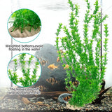 23" Tall Aquarium Plastic Plants - 2 Pack Soft Fish Tank Decor, Artificial Green Grass Cluster for Aquariums, Safe Bendable Underwater Plants（Green Style B）