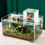 Landscaping Negative Pressure Fish Tank Easy to Install Unique Acrylic Suspended Fish Tank Eye-Catching