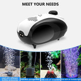 Aquarium Air Pump, 5W Dual Outlet Fish Tank Air Pump | Adjustable Airflow Oxygen Pump, Quiet Bubbler Aerator Pump with Air Stone/Tubing/Check Valve up to 160 Gallon