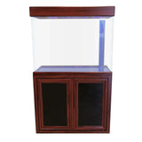 50 Gallon Aquarium with Stand, 40G Low Iron Tempered Glass Fish Tank, 10G Sump Filtration System, LED Light, Aluminum Cabinet, All-In-One Reef & Freshwater Aquascaping Aquarium Kit